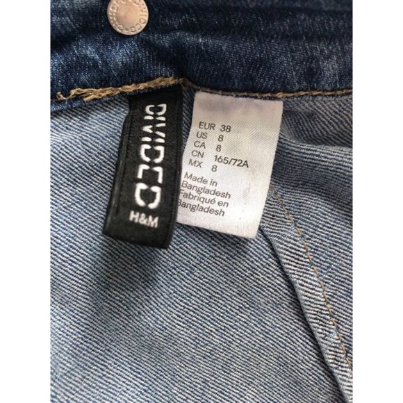 H&M Denim Dark Blue Overalls / Dungarees Size 8 - Picture 7 of 9